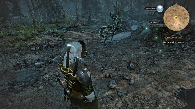 Follow Yennefer. / Use the Mask of Uroboros.