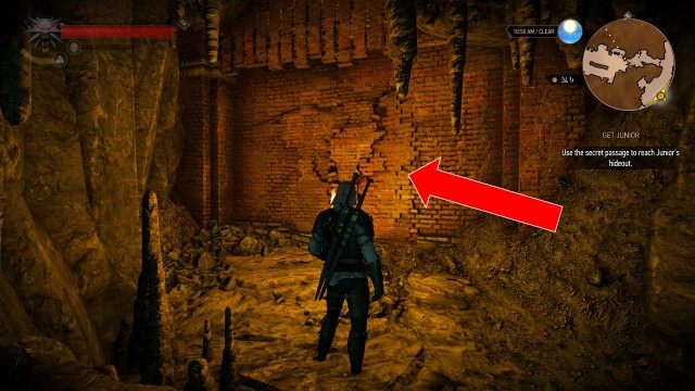 (Optional) Use the secret passage to reach Junior's hideout.