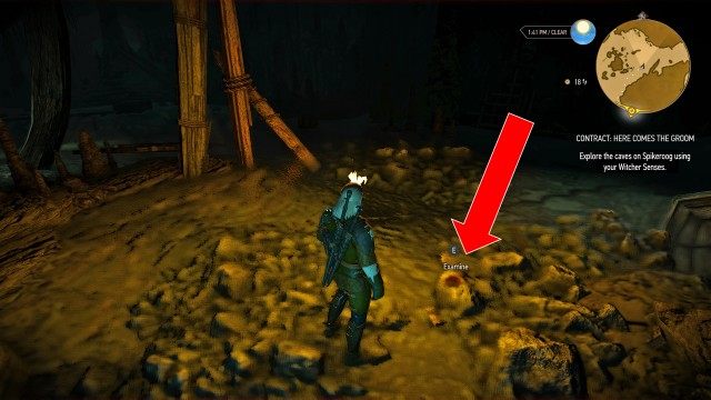 Explore the caves Britt mentioned using your Witcher Senses. / Explore the caves on Spikeroog using your Witcher Senses.