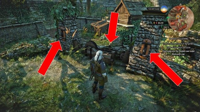Find the key Morkvarg mentioned using your Witcher Senses. / Find a way into the flooded cave under Morkvarg's lair. / Search the cave using your Witcher Senses.