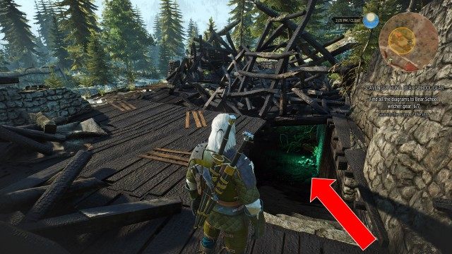 Search the ruins of the inn.