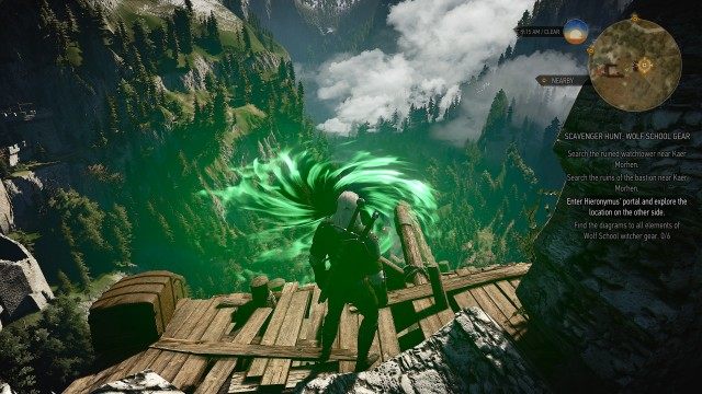 Enter Hieronymus' portal and explore the location on the other side.