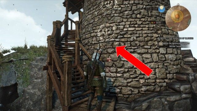 Explore the lighthouse using your Witcher Senses.
