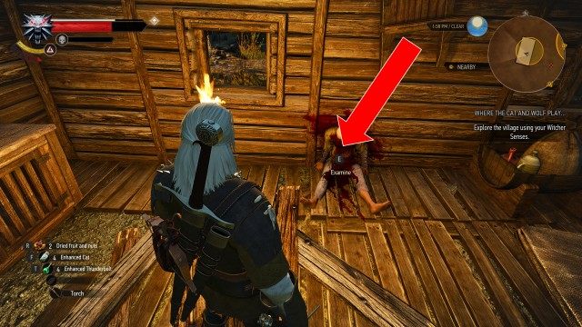 Explore the village using your Witcher Senses.