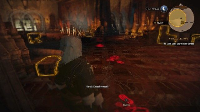 (Optional) Find Eskel using your Witcher Senses. / Examine the source of the noise.