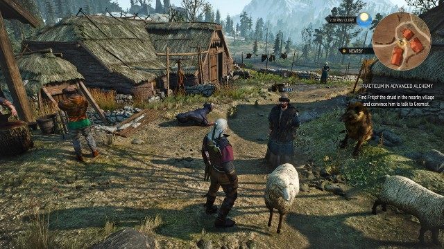 Find Fritjof the druid in the nearby village and convince him to talk to Gremist.