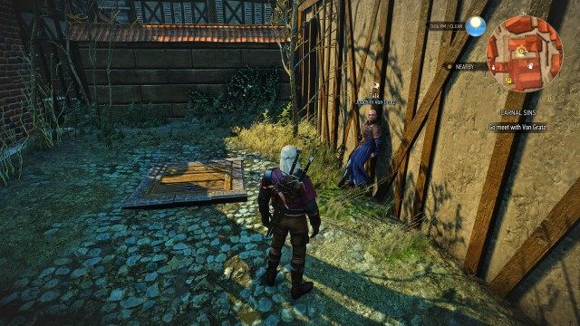 Go meet with Von Gratz. / Go through the sewers to get to the mortuary.