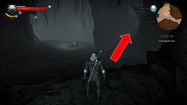 Enter the cave. / Go through the cave. / (Optional) Kill Old Speartip.