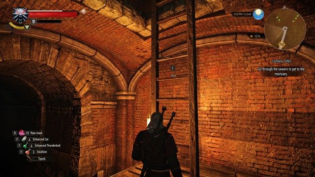 Go meet with Von Gratz. / Go through the sewers to get to the mortuary.