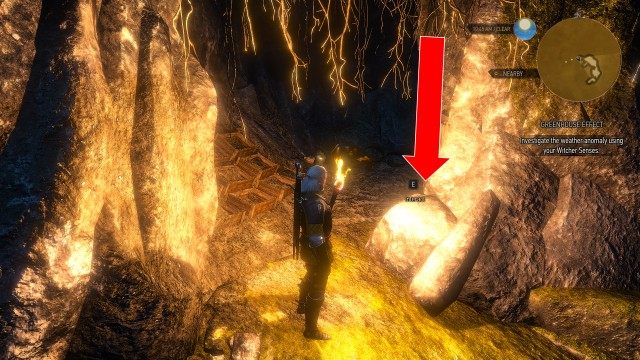 Investigate the weather anomaly using your Witcher Senses.
