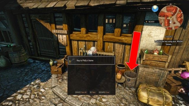 Find Dandelion. / Look for the key using your Witcher Senses.