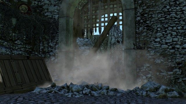 Retreat to the middle courtyard. / Defeat your opponents and retreat behind the main gate.