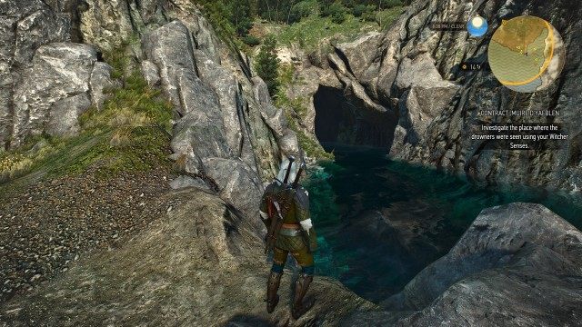 Investigate the place where the drowners were seen using your Witcher Senses. / Search for the drowners' lair using your Witcher Senses.