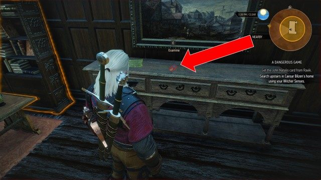 Search upstairs in Caesar Bilzen's home using your Witcher Senses.