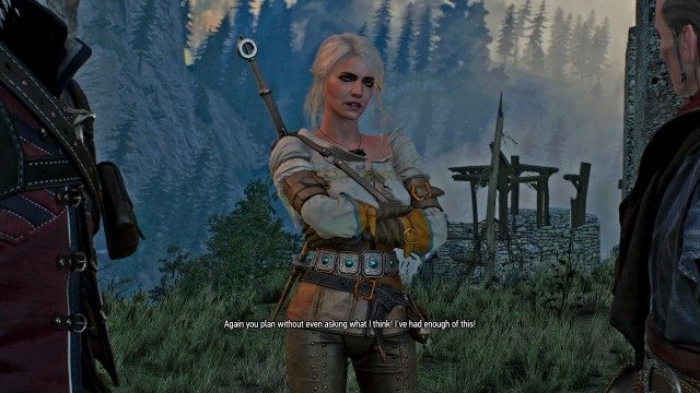 Talk to Avallac'h about what to do next. / Return to Ciri when you're ready to hit the road.