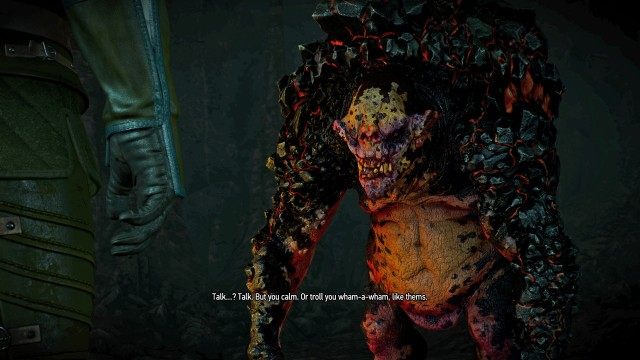 Talk to the rock troll and decide his fate.