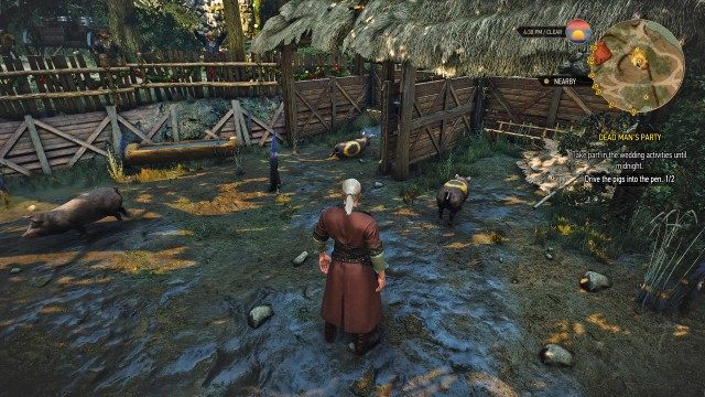Drive the pigs into the pen. 0/2 / Defeat your opponents.