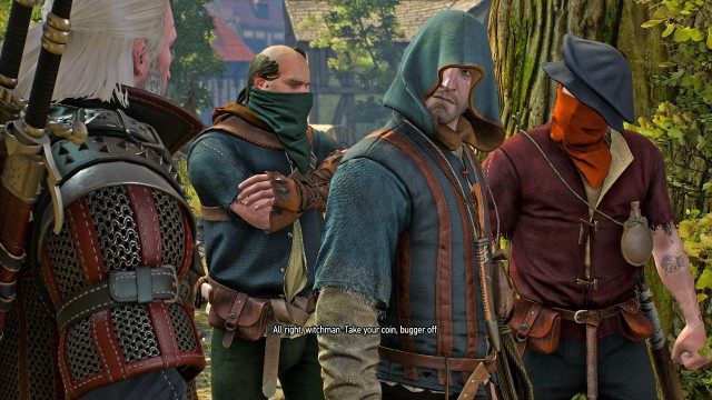 Follow the missing man's trail using your Witcher Senses.