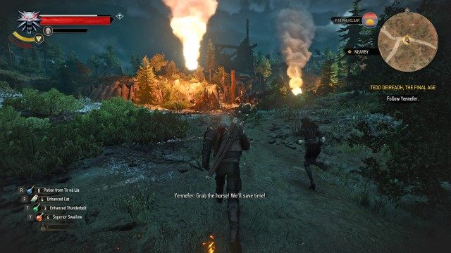Follow Yennefer.