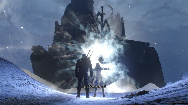 Follow Yennefer.