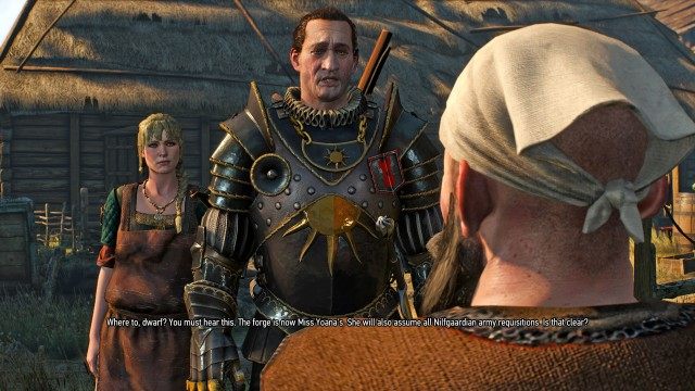 Take the gland acid to Yoana. / Talk to Fergus. / Help test the armor.