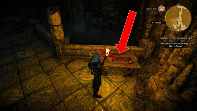 Investigate the basement using your Witcher Senses. / Read the diary from the ruined house.