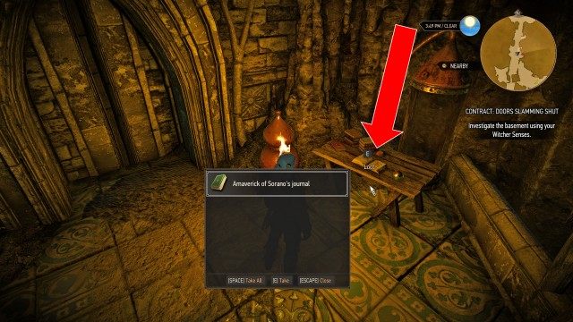 Investigate the basement using your Witcher Senses. / Read the diary from the ruined house.