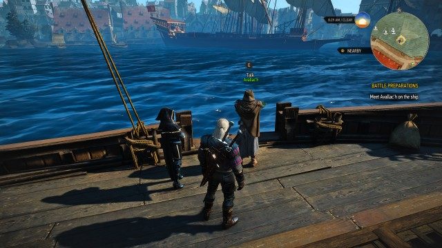 Meet Avallac'h on the ship.