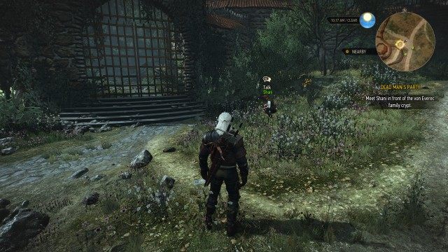 Meet Shani in front of the von Everec family crypt.
