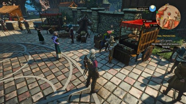 Wait for daylight. / Help Ciri take care of her business in Novigrad.