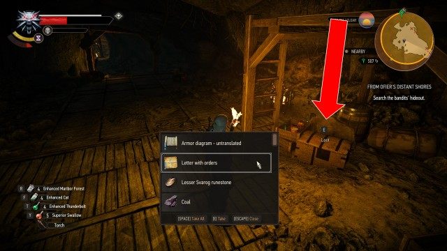 Search the bandits' hideout.