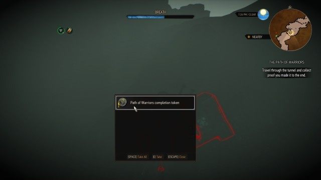 Travel through the tunnel and collect proof you made it to the end.