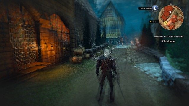 Walk around near the tavern in order to provoke the katakan. / Kill the katakan.