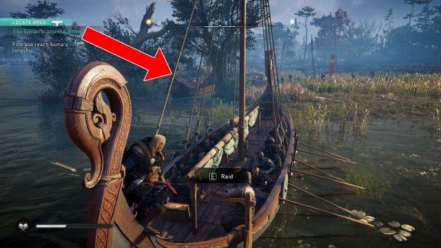Find and reach Soma's longship