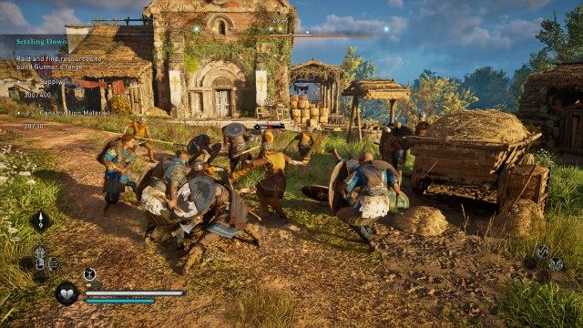 Raid and find resources to build Gunnar's forge