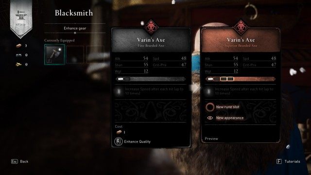 Speak to Gunnar the blacksmith