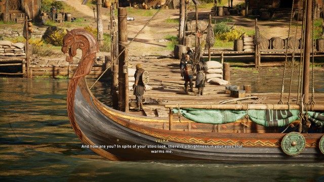 Meet the new arrivals at the docks / Welcome Valka to the settlement