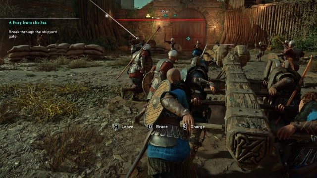 Break through the shipyard gate