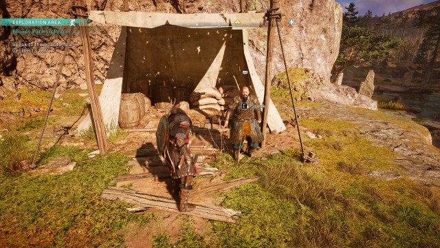 Speak to the guards near Ceolbert's tent / Get information from the sleeping guard