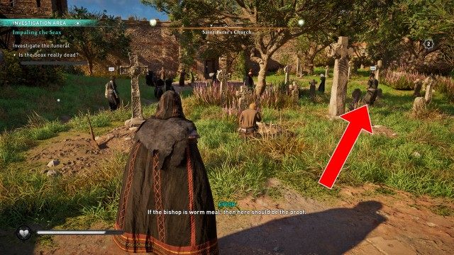 Attend the Bishop's funeral / Investigate the funeral / Speak to the Bishop's sister