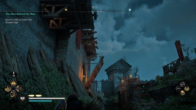 Shoot Links to lower the Drawbridge