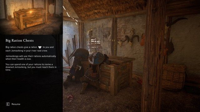 Find and loot a big ration chest.
