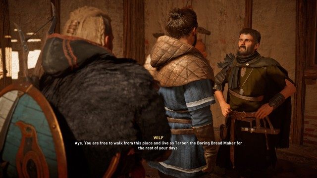 Return the item to Wilf with Tarben