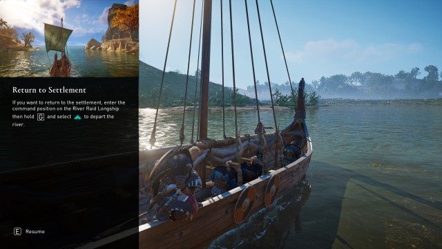 Get back to your longship. / Continue raiding or return to Ravensthorpe.