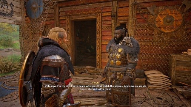 Talk to Vagn at the River Raid Dock.