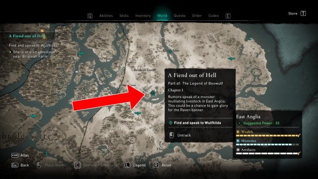 Find and speak to Wulfhilda