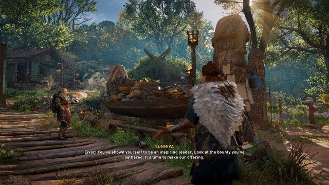 Return to the offerings boat