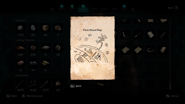 Paris Hoard Map
