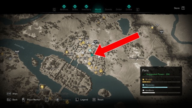 Paris Hoard Map (Treasure)