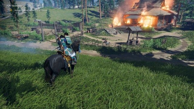 Follow the woman to the farm / Defeat the Mongols / Avenge those at the burning farmhouse